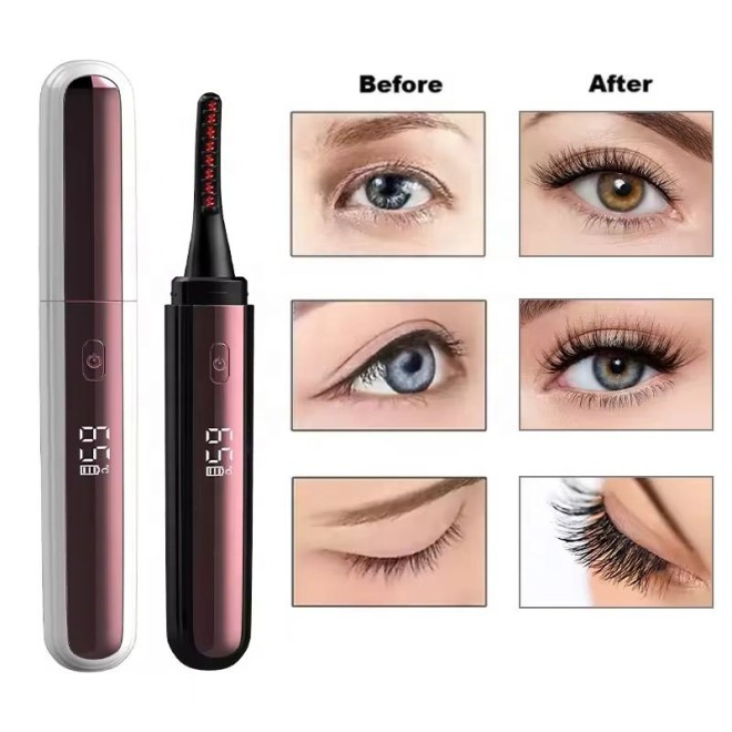 Rechargeable Electric Heated Beauty Eyelash Curler Natural Long-Lasting