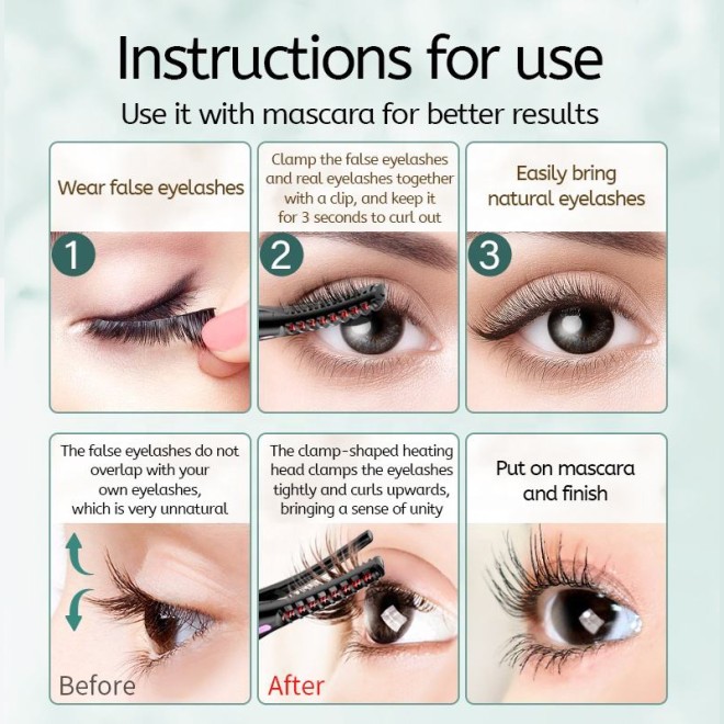 Rechargeable Beauty Device Electric Eyelash Curler Heated Lash Lifter