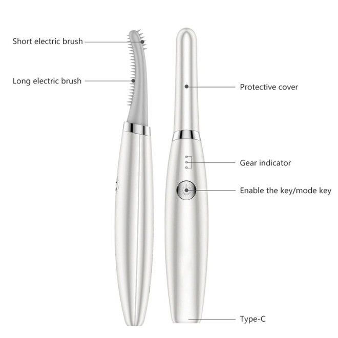 Portable Heated Eyelash Curler with 3 Temperature Modes for Women