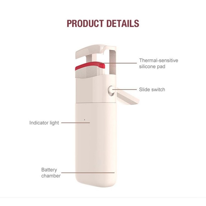 Waterproof Heated Automatic Eyelash Curler 60℃ Constant Temperature Rechargeable