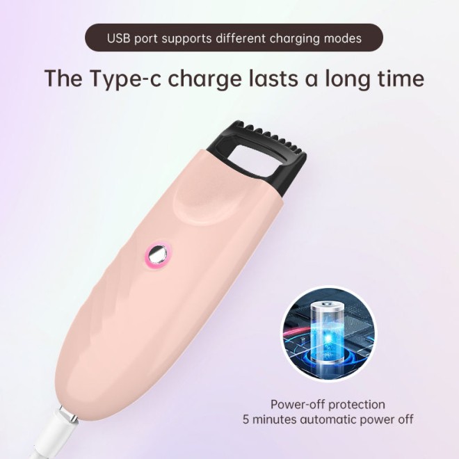 Automatic Electric Heated Silicone Plastic Mini Eyelash Curler with Type-C Charging