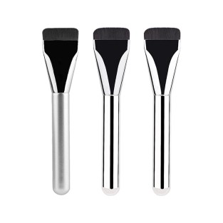 Silver Flat Top Foundation Brush