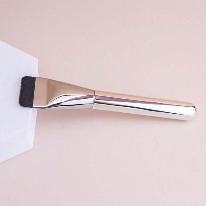 Silver Flat Top Foundation Brush