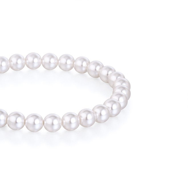 Four-Leaf Clover Pearl Beaded Bracelet