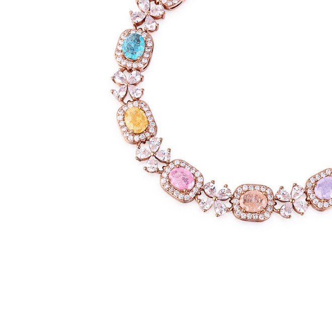 Four-Leaf Clover Sugar Cube Beaded Bracelet