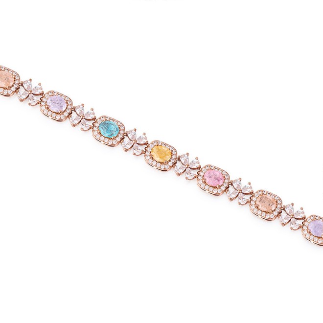 Four-Leaf Clover Sugar Cube Beaded Bracelet