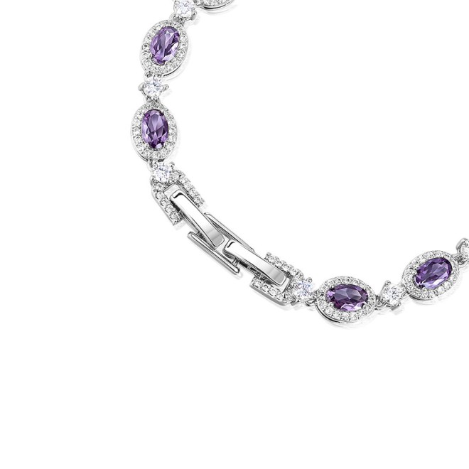 Dopamine Style Amethyst Beaded Bracelet
