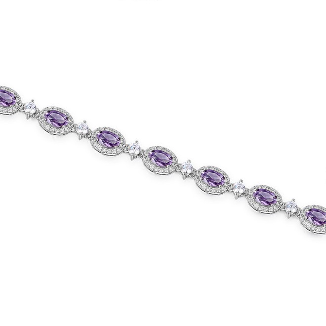 Dopamine Style Amethyst Beaded Bracelet