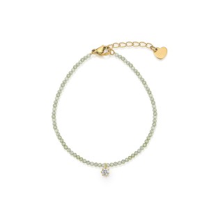 Green Sparkling Zircon Simple Bracelet