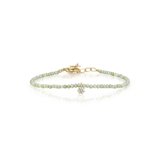 Green Sparkling Zircon Simple Bracelet