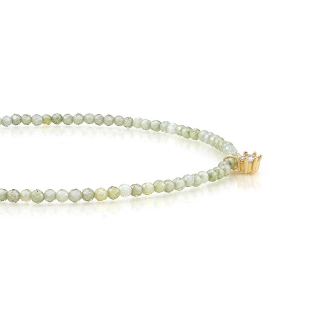 Green Sparkling Zircon Simple Bracelet