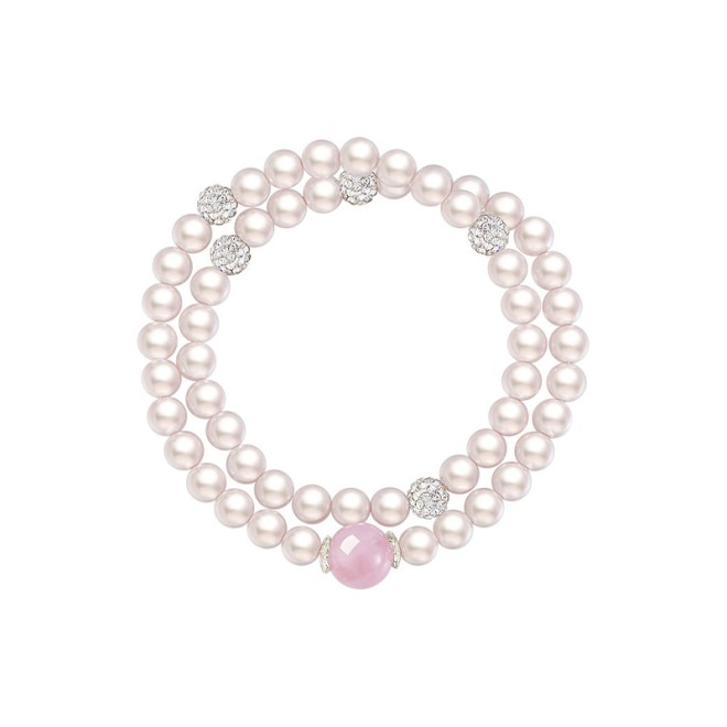 Double Layer Stackable Pearl Bead Bracelet