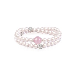 Double Layer Stackable Pearl Bead Bracelet