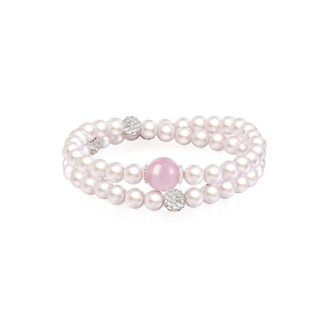 Double Layer Stackable Pearl Bead Bracelet
