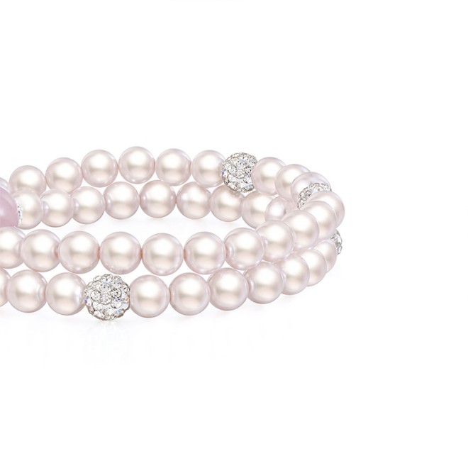 Double Layer Stackable Pearl Bead Bracelet