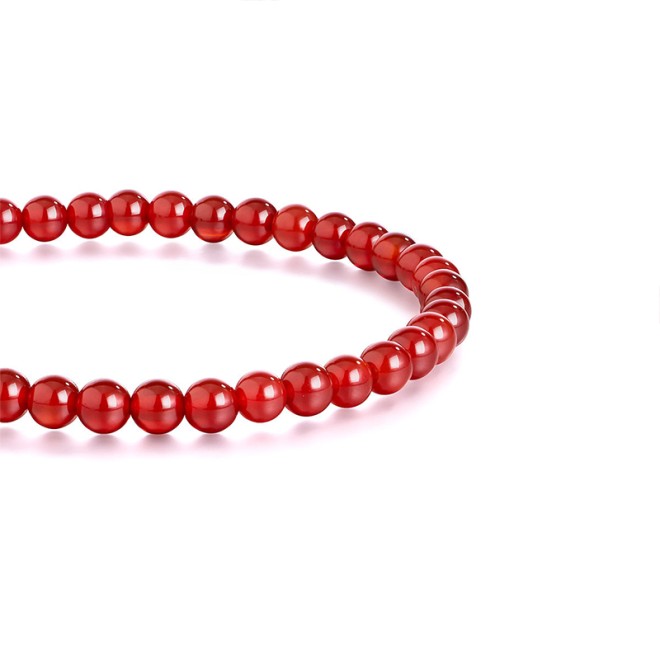 S925 Silver Peanut Agate Chinese Style Bracelet