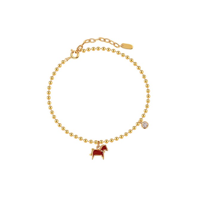 Pony Bead S925 Silver Bracelet