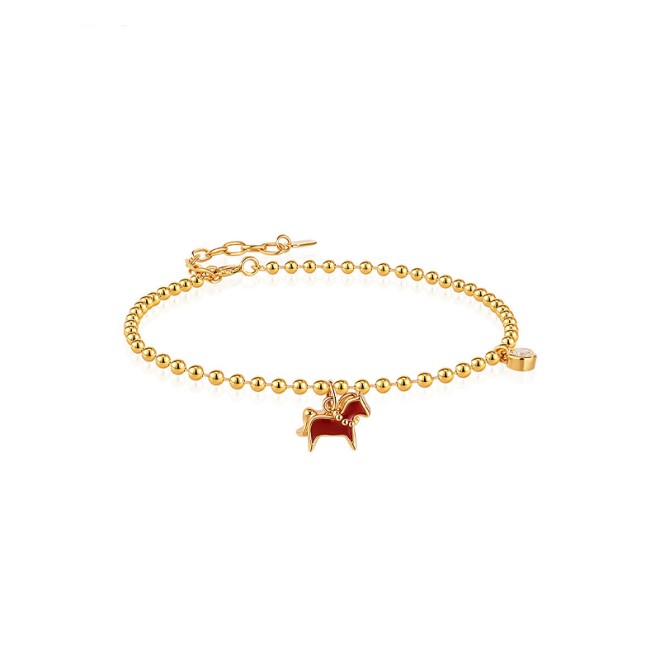 Pony Bead S925 Silver Bracelet