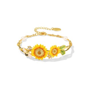 Sunflower Flower Bracelet