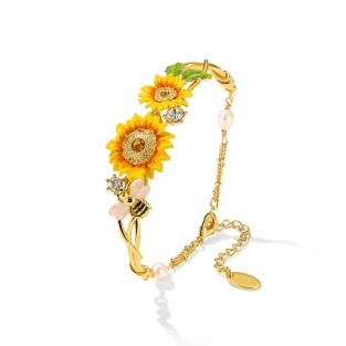 Sunflower Flower Bracelet