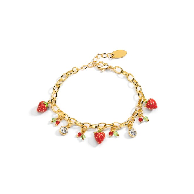 Multicolor Enamel Fruit Shaped Bracelet
