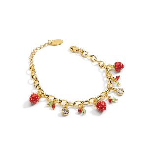 Multicolor Enamel Fruit Shaped Bracelet