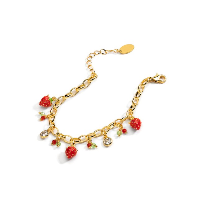 Multicolor Enamel Fruit Shaped Bracelet