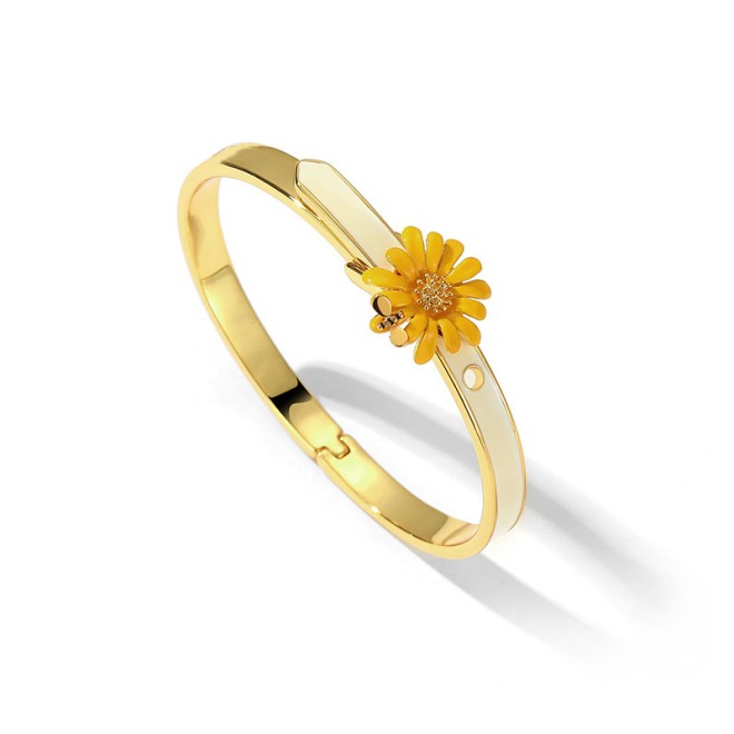 Flower and Bee Theme Adjustable Bracelet