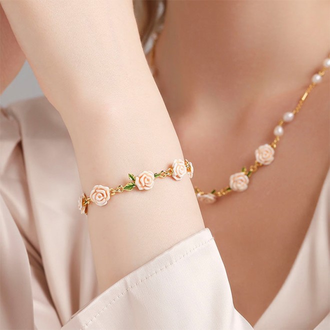 Light Luxury Flower Pearl Bracelet