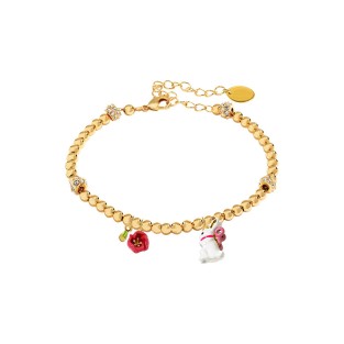 Little White Rabbit Flower Zodiac Bracelet