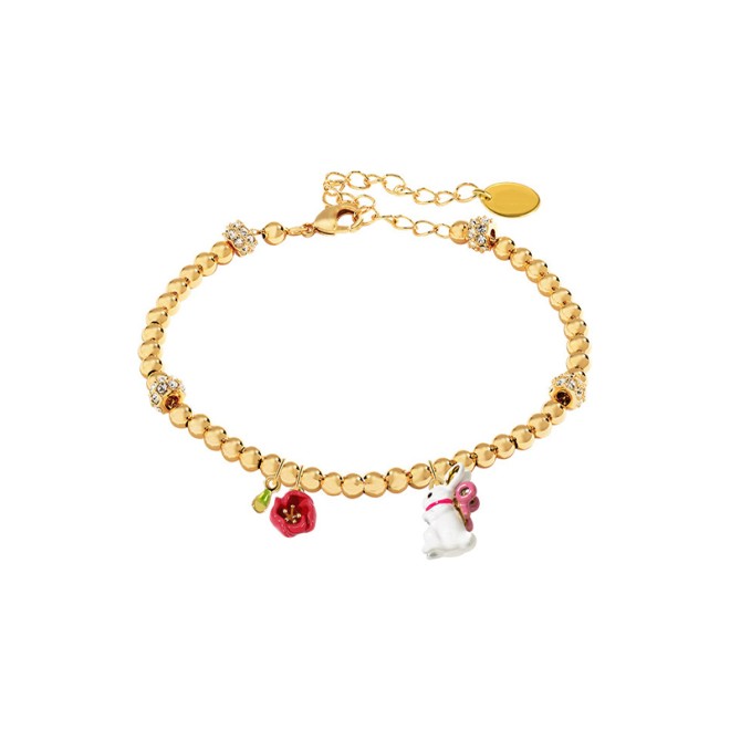 Little White Rabbit Flower Zodiac Bracelet