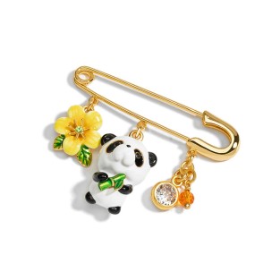 3D Panda Frangipani Brooch