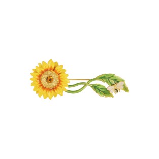 Sunflower Bee Flower Brooch