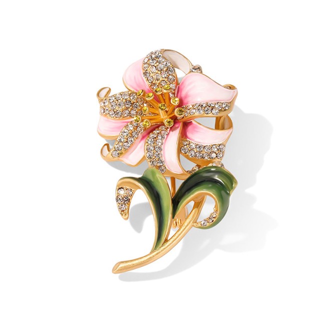 Handmade Enamel Flower Brooch