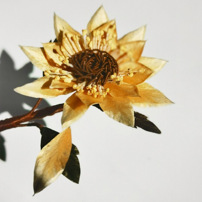 Sunflower Intangible Cultural Heritage Velvet Flower Brooch