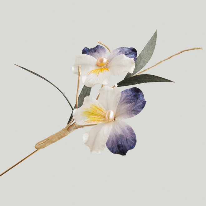 Intangible Cultural Heritage Velvet Flower Handmade Pansy Brooch