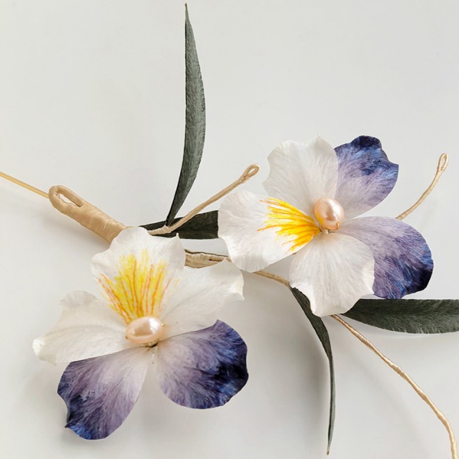 Intangible Cultural Heritage Velvet Flower Handmade Pansy Brooch