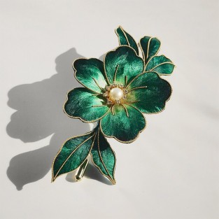 Original Intangible Cultural Heritage Velvet Flower Brooch