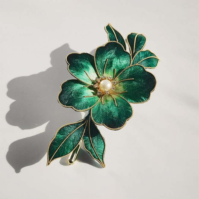 Original Intangible Cultural Heritage Velvet Flower Brooch