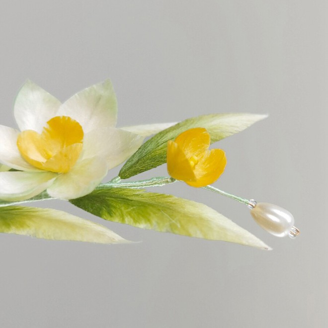 Intangible Cultural Heritage Velvet Flower — Botanical Brooch