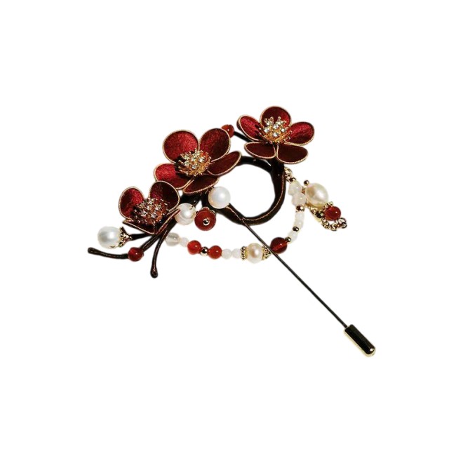 Intangible Cultural Heritage Velvet Flower Brooch