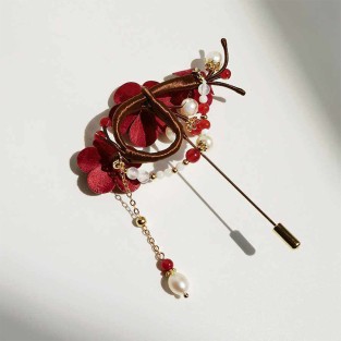 Intangible Cultural Heritage Velvet Flower Brooch