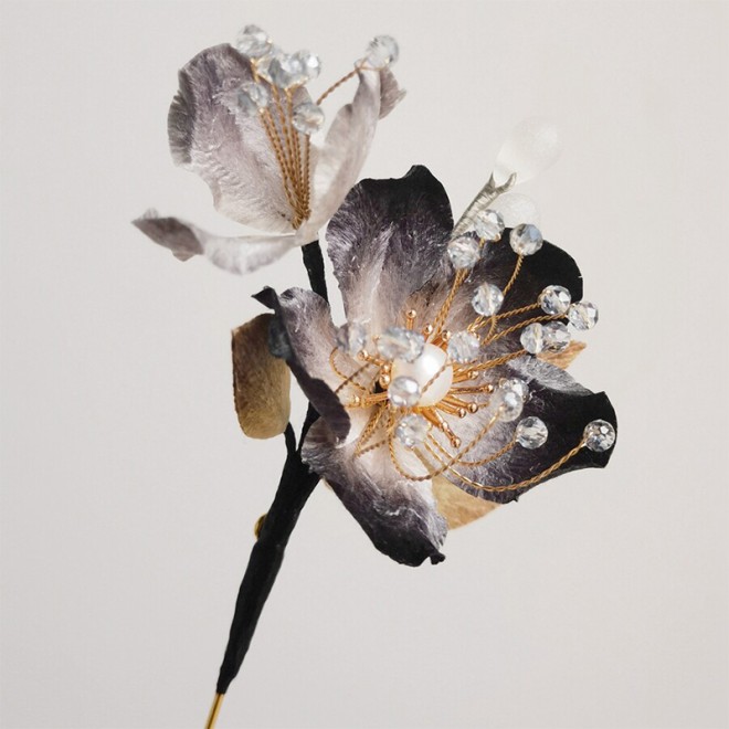 Intangible Cultural Heritage Velvet Flower New Chinese Style Brooch