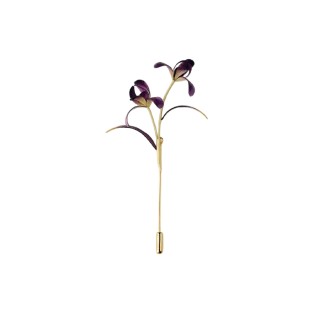 Orchid Intangible Cultural Heritage Velvet Flower Brooch