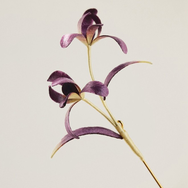 Orchid Intangible Cultural Heritage Velvet Flower Brooch