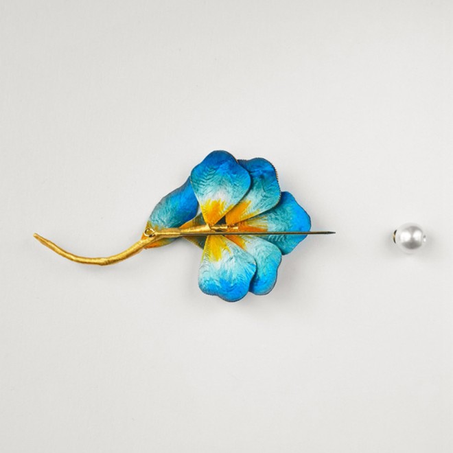 New Chinese-style Non-Heritage Velvet Flower Brooch