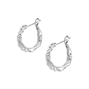 Fashion Cable Knit Hoop Earrings