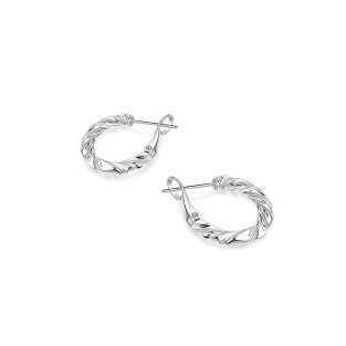 Fashion Cable Knit Hoop Earrings