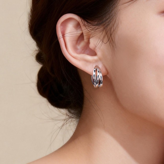 Multi-loop Woven Layered Hoop Earrings