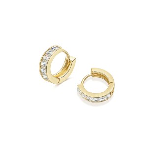 Simple and Elegant Full Diamond Shining Ear Hoops